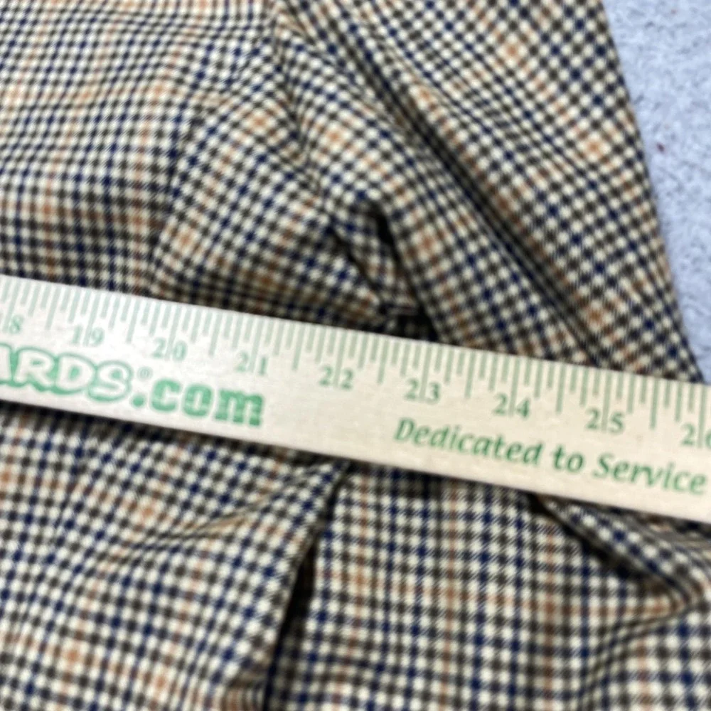 J. Hilburn Sport Coat Mens 44R Beige Check Wool Vitale Barberis Canonico Blazer